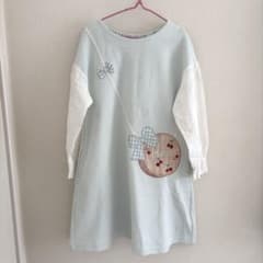メゾピアノ　水色 刺繍　ワンピース 120サイズのサムネイル