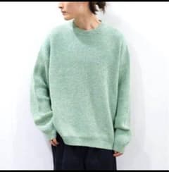 カ*ィ様 YOKE BABY ALPACA RIB SWEATER (LIME)のサムネイル