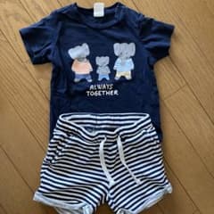 H&M ゾウさんTシャツ　パンツセットのサムネイル