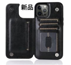 高級ブラック✨iPhone 11 Pro 手帳型スマホケース【新品未使用】のサムネイル