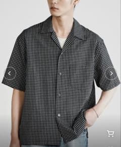 WYM CLASSIC PLAID BOX H/S SHIRT M ブラック