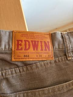 EDWIN 503 グレー コーデュロイパンツ W32 L33のサムネイル
