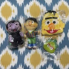 セサミストリート ぬいぐるみ＆ミニがまぐち 4点セット アーニー オスカー 伯爵のサムネイル
