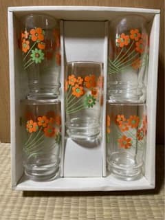 花柄レトログラス5本セットのサムネイル