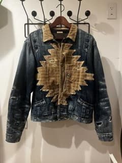 kapital サンダーバーデニムジャケット コーデュロイ刺繍 ダメージ加工のサムネイル