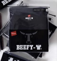 Hanes BEEFY-T クルーネックTシャツ ブラック Sのサムネイル