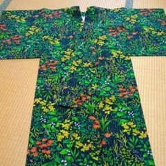 9時までタイムセールアンティーク新品未使用しつけ糸付き単衣小紋着物