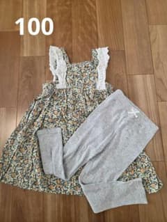 コトリ　花柄ワンピース レギンス セットのサムネイル