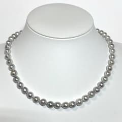 Z2131 あこや真珠ナチュラルグレーネックレス7.5-8.0mm - メルカリ