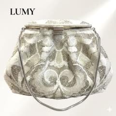 【希少】LUMY はしもと　光沢　ビーズバッグ　皇室御用達　和装　ヴィンテージ 希少】LUMY はしもと 光沢 ビーズバッグ 皇室御用達 和装 ヴィンテージ