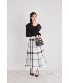 【tocco closed】タータンチェックフレアスカートのサムネイル