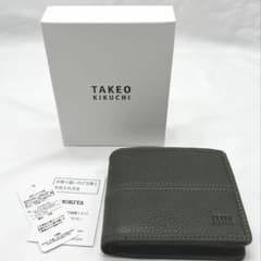 （新品未使用）タケオキクチ グラスゴー 二つ折り財布 ☆カーキグリーン☆ 新品未使用）タケオキクチ グラスゴー 二つ折り財布 ☆カーキグリーン