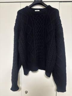 BODHI ブラック カシミヤ100％フィッシャーマンセーター ニット サイズ 