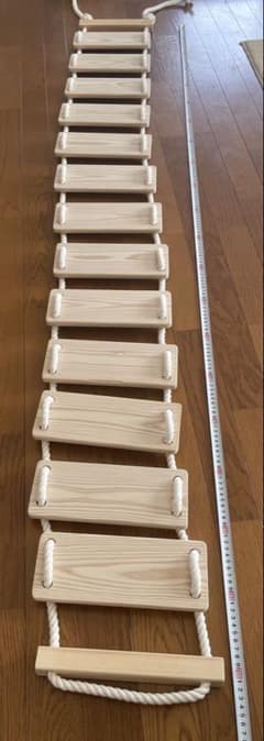 木製ペット用遊び道具 ハシゴ200cm （ハンドメイド）のサムネイル