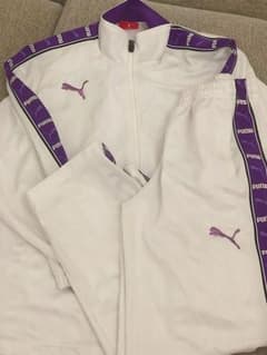 PUMA プーマ ジャージ上下 ホワイト パープルのサムネイル