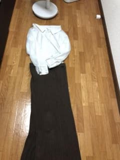 ニット生地 ロングスカートとストライプぱんつのサムネイル