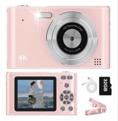 デジカメ 4400万画素 FHD 16倍ズーム ピンク 32Gのサムネイル