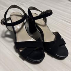 Oriental Traffic ヒールサンダル 黒　Mのサムネイル