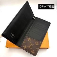 ルイヴィトン　長財布　モノグラム　マカサー　ブラザ　IC搭載モデル 超極美品・IC内臓】ルイヴィトン モノグラム マカサー ポルトフォイユ