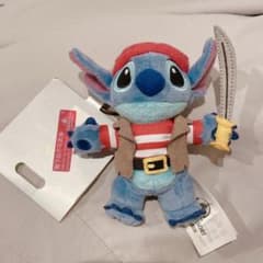 上海ディズニーランド限定 スティッチ ぬいぐるみキーホルダー 海賊