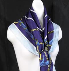 Cartier　カルティエ　大判スカーフ　シルク100% D481