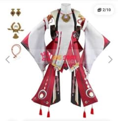 【ウィッグなし・即購入OK】原神 八重神子 コスプレ衣装のサムネイル