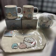 스미코구라시 테노리 봉제인형 & 컵 2개 & 사가라 자수 가방 정리 판매