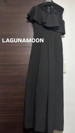 LAGUNAMOON パーティードレス黒 パンツスタイル フリル付き - メルカリ