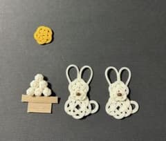 絹巻き水引パーツ お月見うさぎ - メルカリ