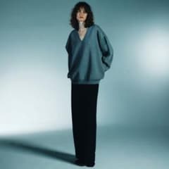 【RIM.ARK】 Side open oversized knit PO