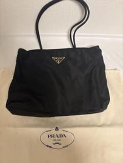 PRADA ナイロン トートバッグ 三角ロゴ ブラック 保存袋付き - メルカリ