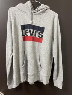 ブ*ン様 Levi's リーバイス ロゴ パーカー グレー Mのサムネイル