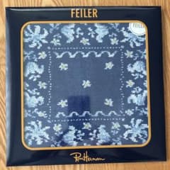 ロンハーマンFEILER Bandana ハンカチ ブルー×ホワイト - メルカリ