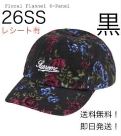 supreme 26SS Floral Flannel 6-Panel 黒 - メルカリ