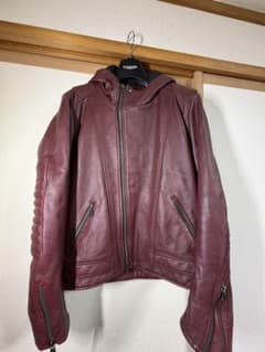 KADOYA K'S LEATHER レザージャケット ワインレッド 3Lのサムネイル