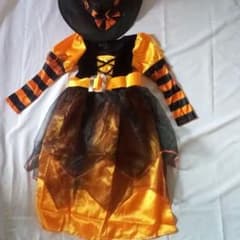 ハロウィン 魔女 コスプレ 衣装 ドレス 帽子セットのサムネイル