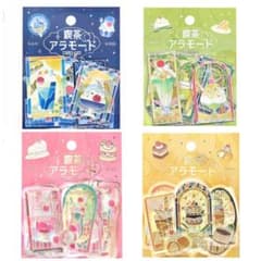 喫茶アラモード クリアシール 箔押し PET素材 4種セットのサムネイル