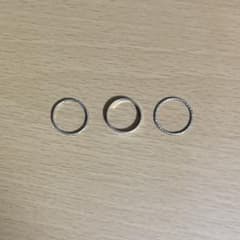 シルバーカラー リング 3点セットのサムネイル