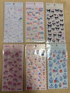 ふわふわサンリオキャラクターズしーる　６枚セットのサムネイル
