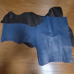 本革 はぎれセット ブラック＆ブルー