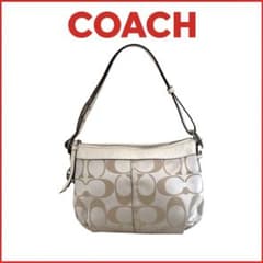 COACH 13877 シグネチャー ワンショルダー ベージュ　 Y2K 希少のサムネイル