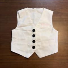 ベビー ベスト ホワイト 80cm セレモニーのサムネイル