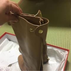 COACHカーフスキンロングブーツ キャメルのサムネイル