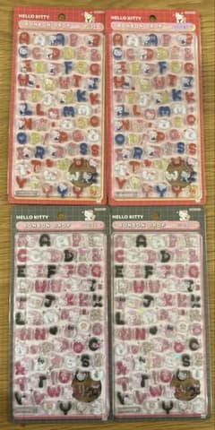 サンリオmoji 文字　ボンボンドロップシール♡正規品　キティ2枚ずつ4枚セットのサムネイル