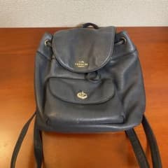 COACH ダークネイビー レザー ミニリュック - メルカリ