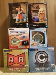 ドラゴンボール フィギュア2種 ルームライト2種 ドラゴンレーダー型スピーカー