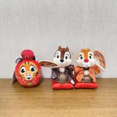 설날 2022 칩 데일 칩 데 찬두 봉제 인형 배지 봉제