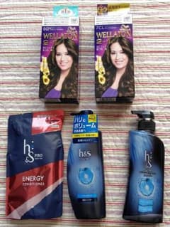 ウエラトーン 6GM 7CL ヘアカラー h&s シャンプー コンディショナー