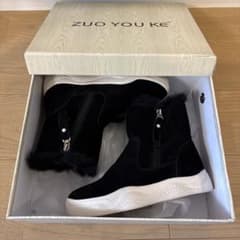 ZUO YOU KE ブラックスエードブーツのサムネイル