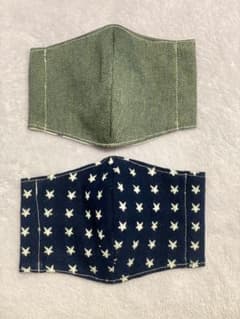インナーマスク　立体　大人用（小さめ）ハンドメイド　手作りマスク　2枚セットのサムネイル